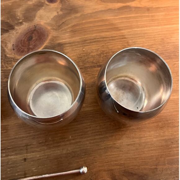 Poole EPCA Silverplate Punch Set 6pc #834 #837 Bowl Cups Swizzle Stick Vtg MCM - Picture 11 of 13